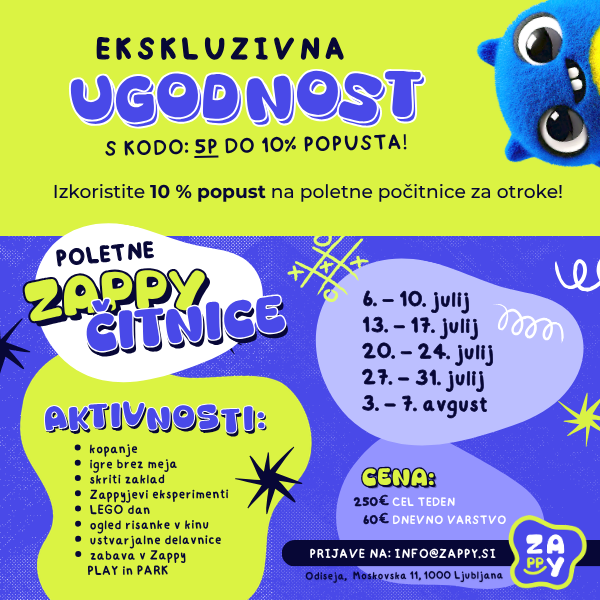 Poletne Zappy čitnice — počitniški program za otroke